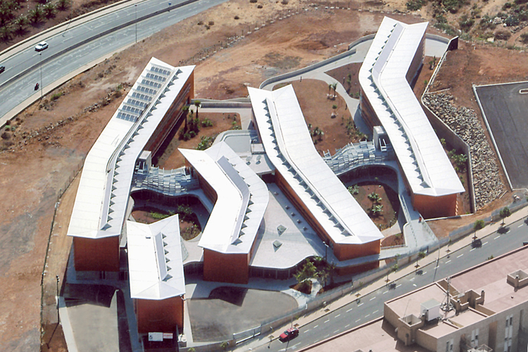 Vista aérea del hospital Nuestra Señora de los Dolores 